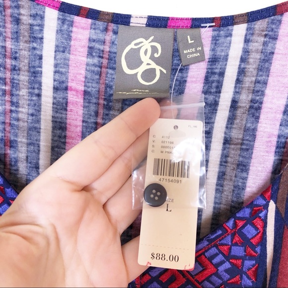 One September | NWT Purple Floral Trudy Tunic Sz L - Picture 5 of 7